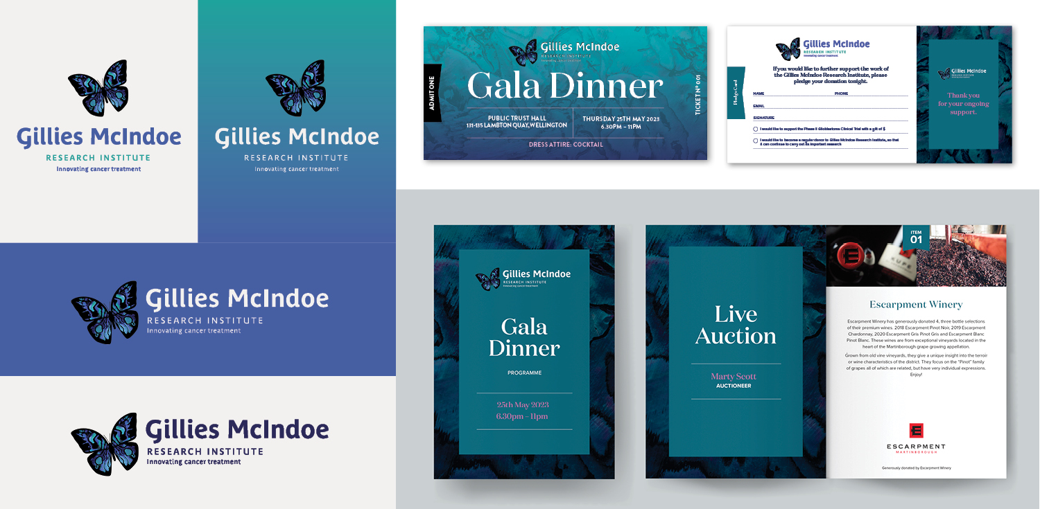 Gillies McIndoe Reseach Institute - Logo Design & Collateral